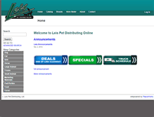 Tablet Screenshot of leispet.com